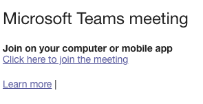 Microsoft Teams join from email
