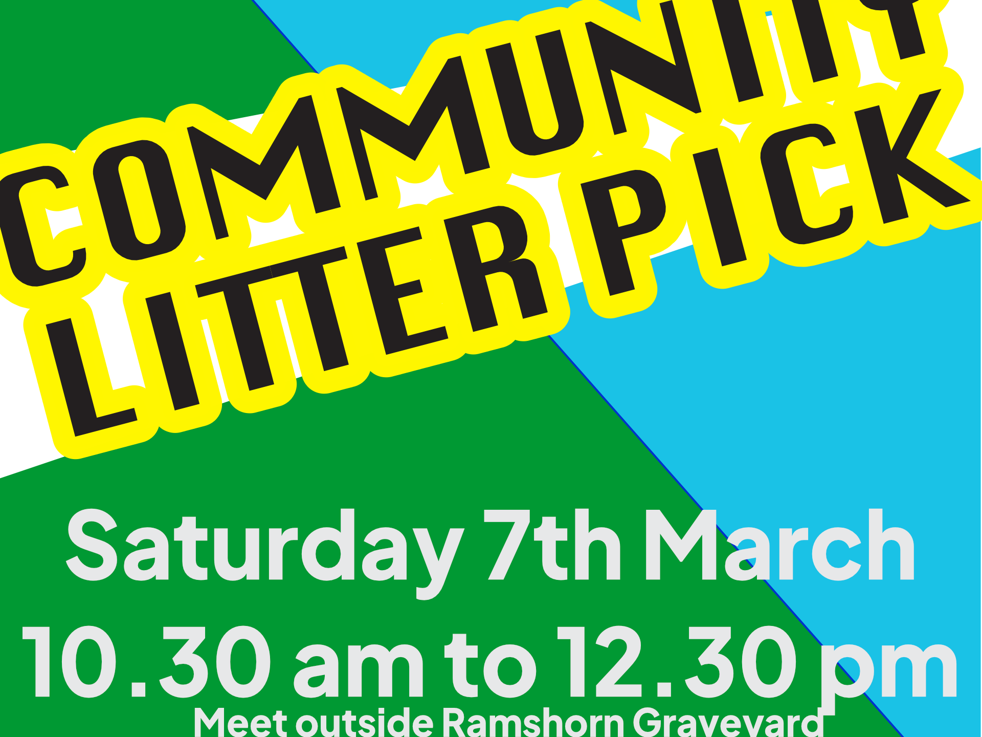 Community Litter Pick on Saturday 7th March from 10.30am to 12.30pm